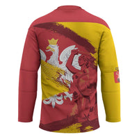 Mermaid of Warsaw Poland Hockey Jersey Polish Capital City Grunge Style