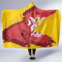 Mermaid of Warsaw Poland Hooded Blanket Polish Capital City Grunge Style