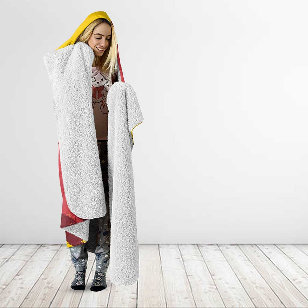 Mermaid of Warsaw Poland Hooded Blanket Polish Capital City Grunge Style