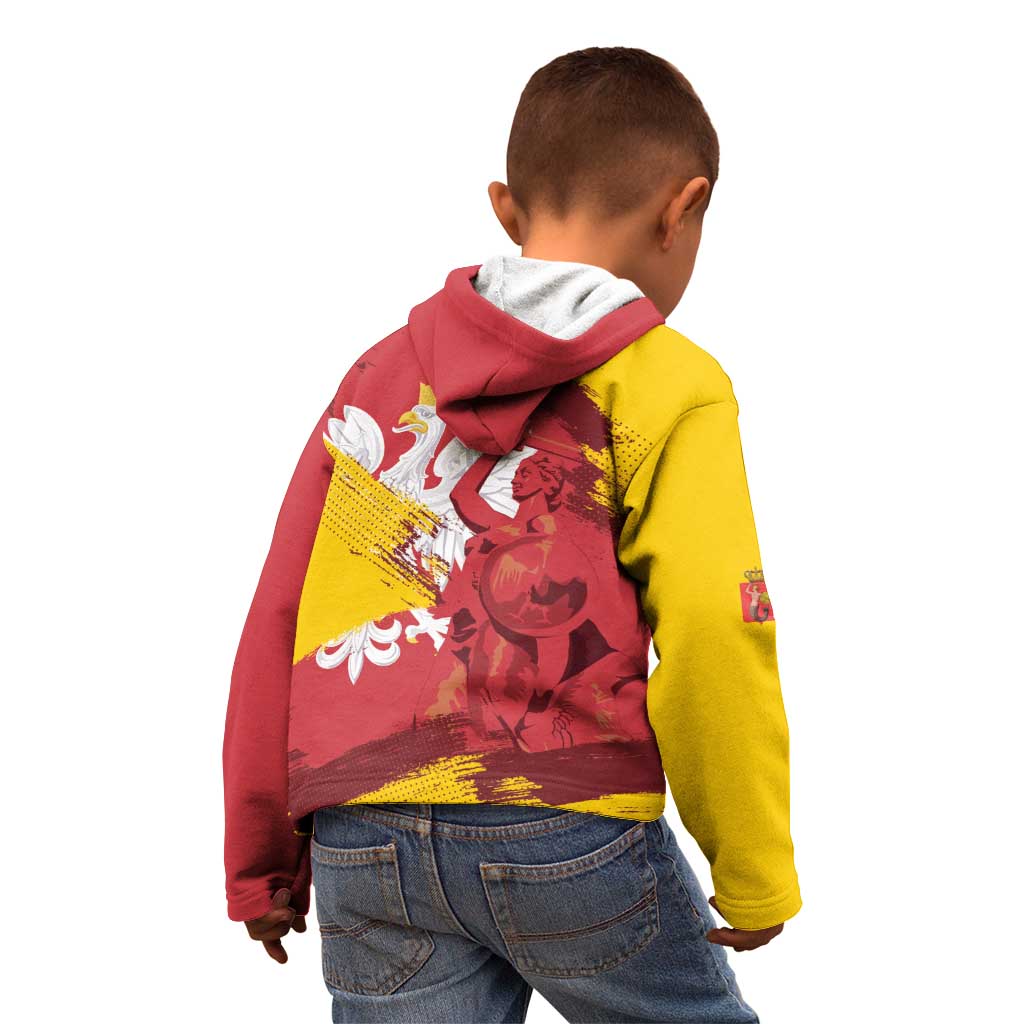 Mermaid of Warsaw Poland Kid Hoodie Polish Capital City Grunge Style