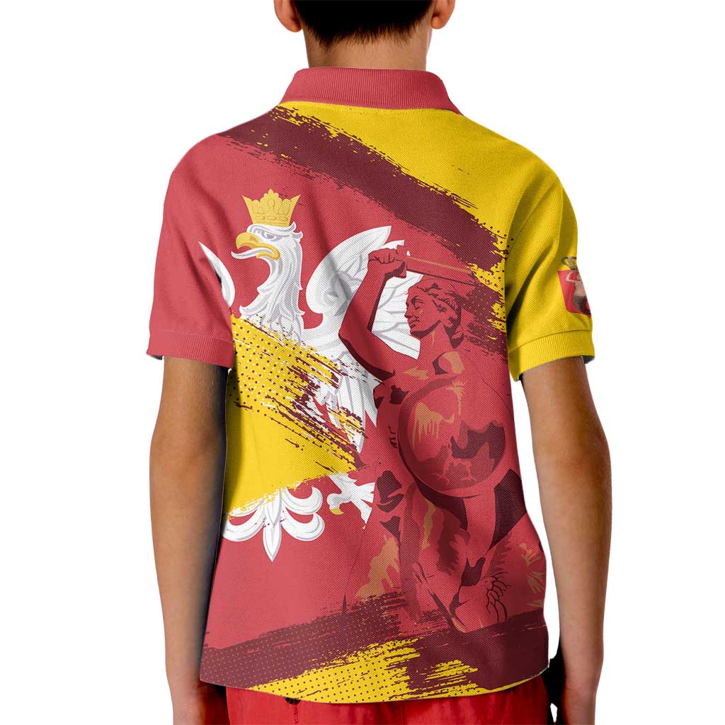 Mermaid of Warsaw Poland Kid Polo Shirt Polish Capital City Grunge Style