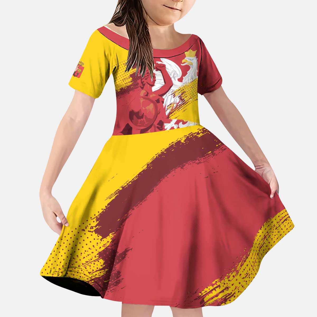 Mermaid of Warsaw Poland Kid Short Sleeve Dress Polish Capital City Grunge Style