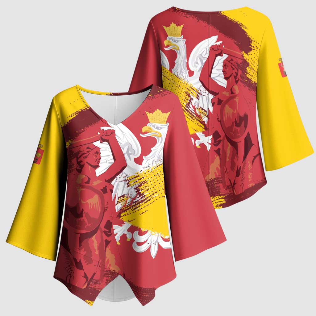 Mermaid of Warsaw Poland Kimono Sleeve Blouse Polish Capital City Grunge Style