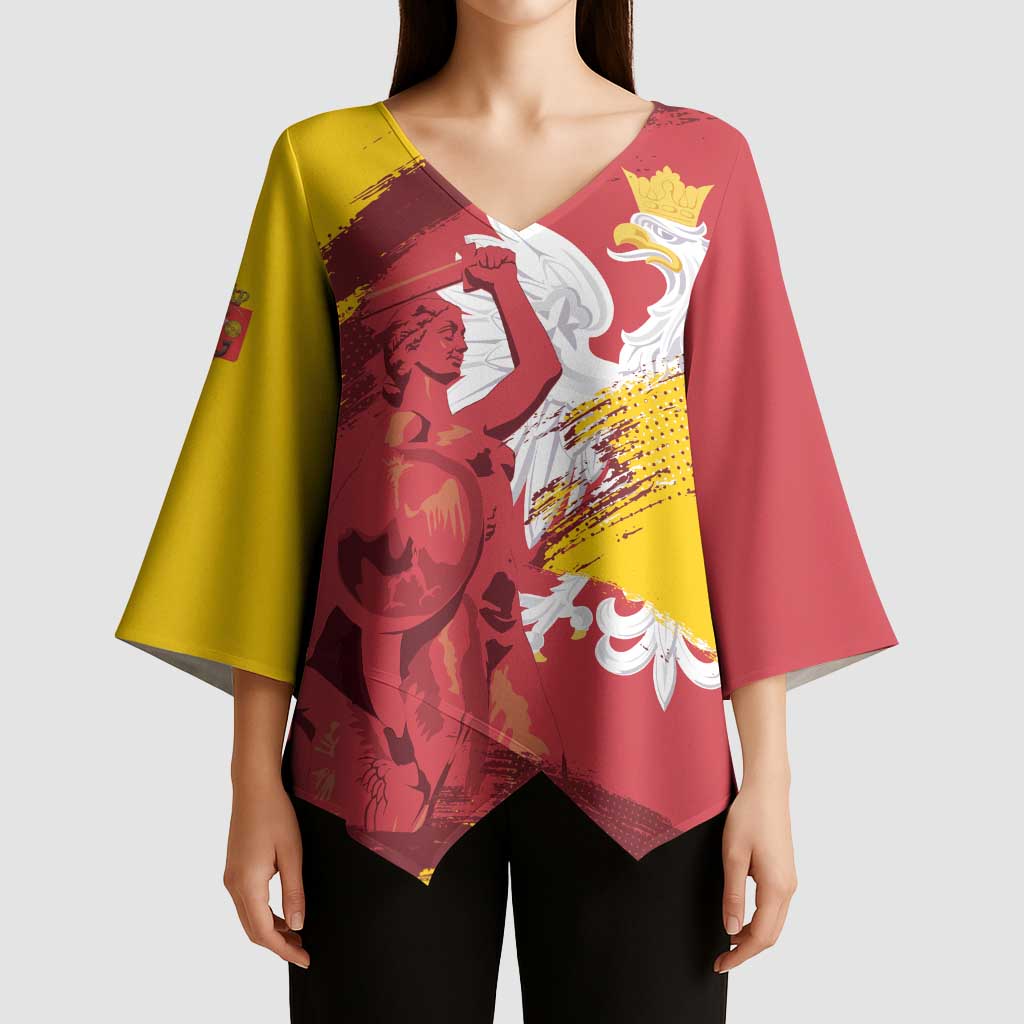 Mermaid of Warsaw Poland Kimono Sleeve Blouse Polish Capital City Grunge Style