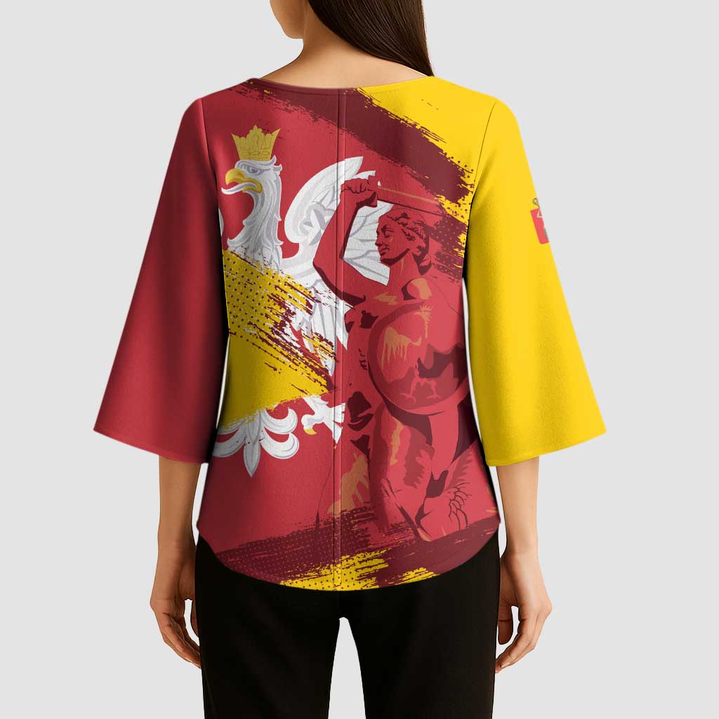 Mermaid of Warsaw Poland Kimono Sleeve Blouse Polish Capital City Grunge Style