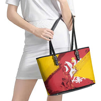 Mermaid of Warsaw Poland Leather Tote Bag Polish Capital City Grunge Style