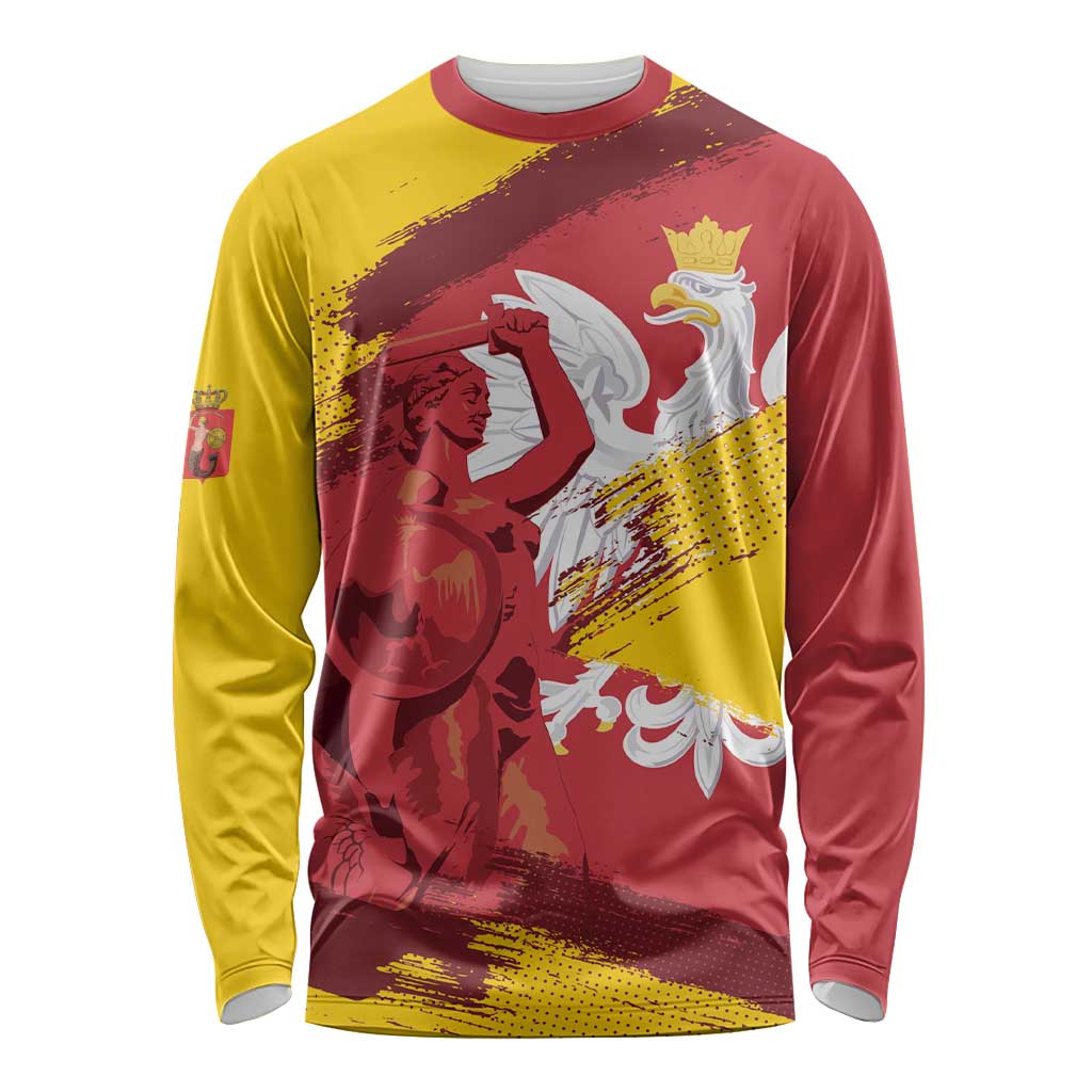 Mermaid of Warsaw Poland Long Sleeve Shirt Polish Capital City Grunge Style