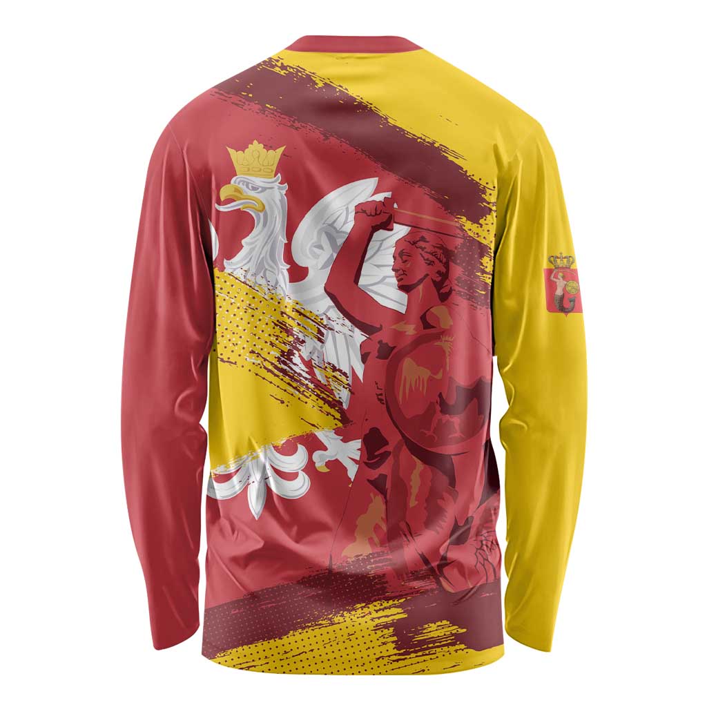 Mermaid of Warsaw Poland Long Sleeve Shirt Polish Capital City Grunge Style