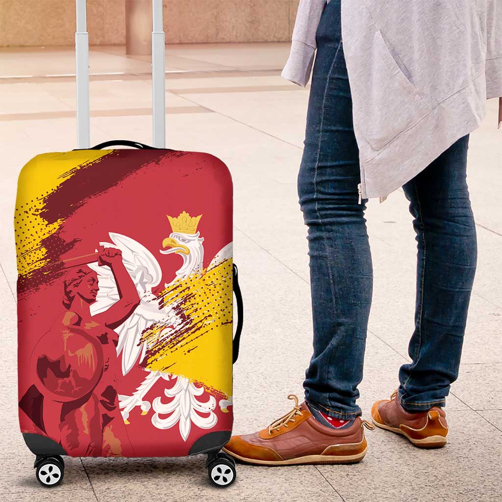 Mermaid of Warsaw Poland Luggage Cover Polish Capital City Grunge Style