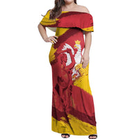 Mermaid of Warsaw Poland Off Shoulder Maxi Dress Polish Capital City Grunge Style