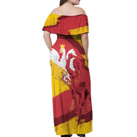 Mermaid of Warsaw Poland Off Shoulder Maxi Dress Polish Capital City Grunge Style