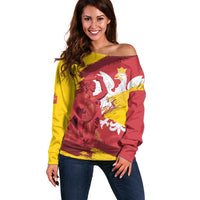 Mermaid of Warsaw Poland Off Shoulder Sweater Polish Capital City Grunge Style