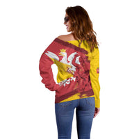 Mermaid of Warsaw Poland Off Shoulder Sweater Polish Capital City Grunge Style