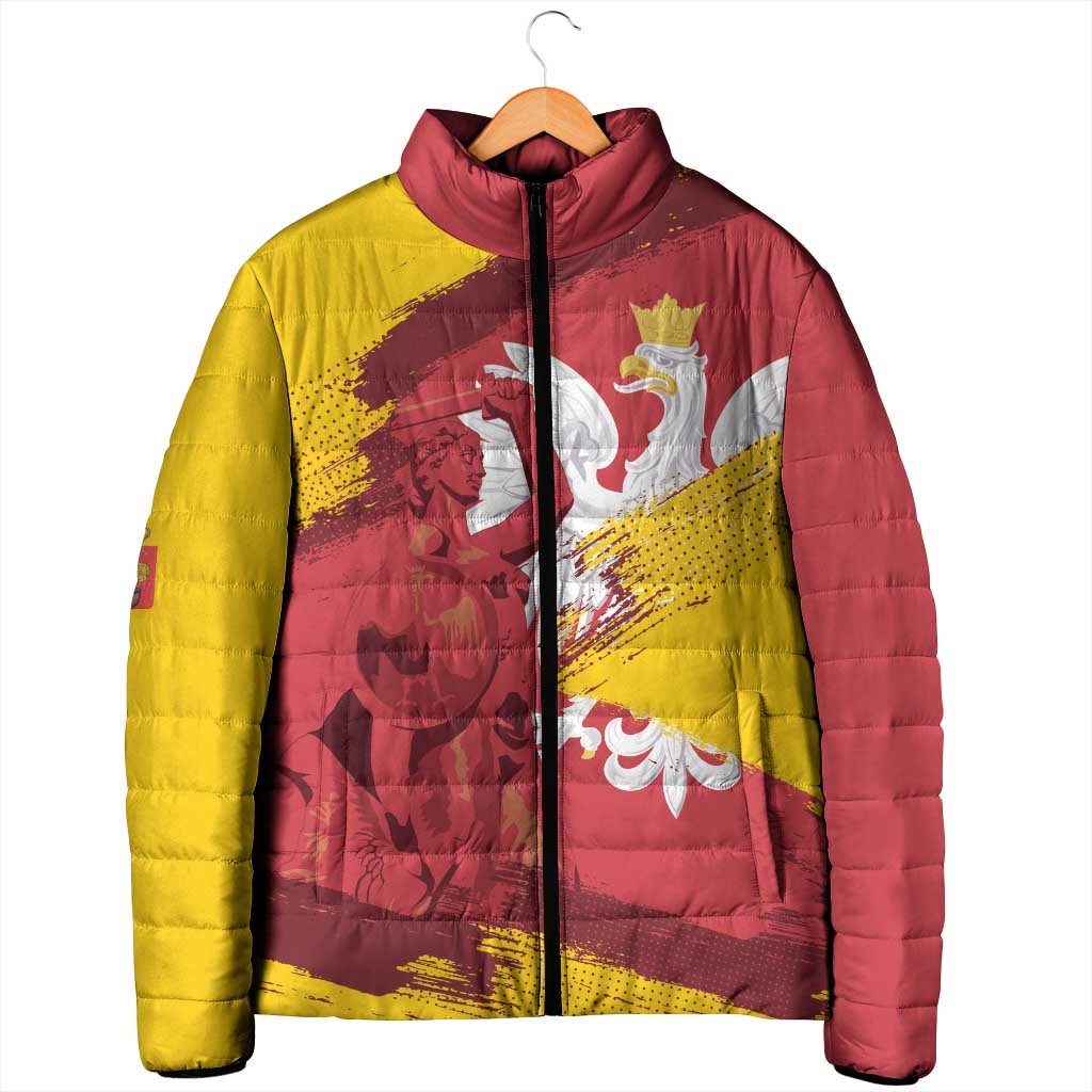 Mermaid of Warsaw Poland Padded Jacket Polish Capital City Grunge Style