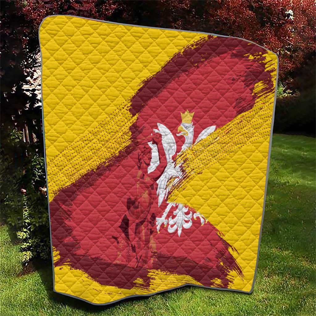 Mermaid of Warsaw Poland Quilt Polish Capital City Grunge Style