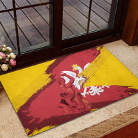 Mermaid of Warsaw Poland Rubber Doormat Polish Capital City Grunge Style