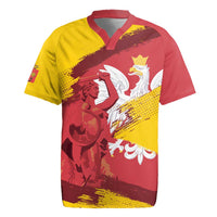 Mermaid of Warsaw Poland Rugby Jersey Polish Capital City Grunge Style