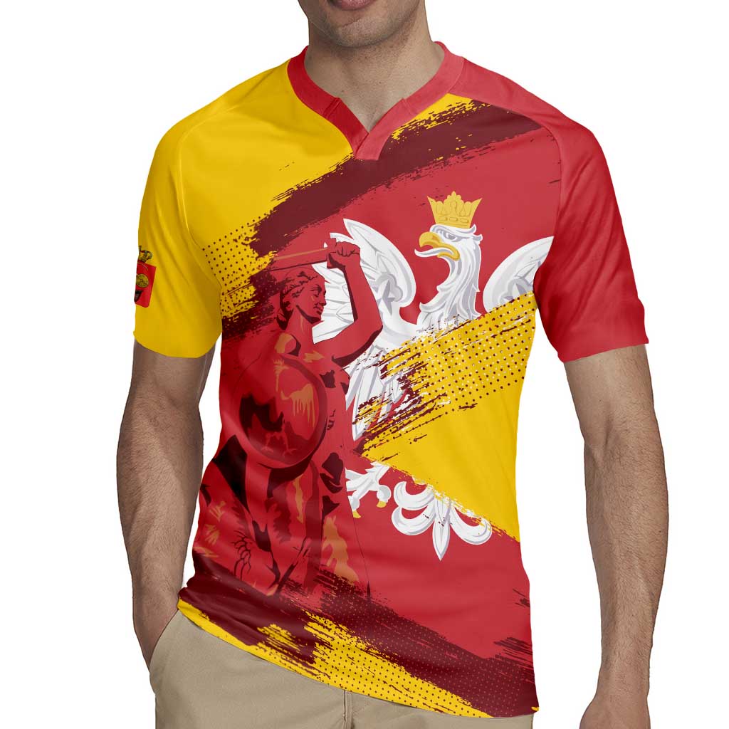 Mermaid of Warsaw Poland Rugby Jersey Polish Capital City Grunge Style