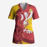 Mermaid of Warsaw Poland Scrub Top Polish Capital City Grunge Style