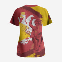 Mermaid of Warsaw Poland Scrub Top Polish Capital City Grunge Style