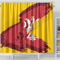 Mermaid of Warsaw Poland Shower Curtain Polish Capital City Grunge Style