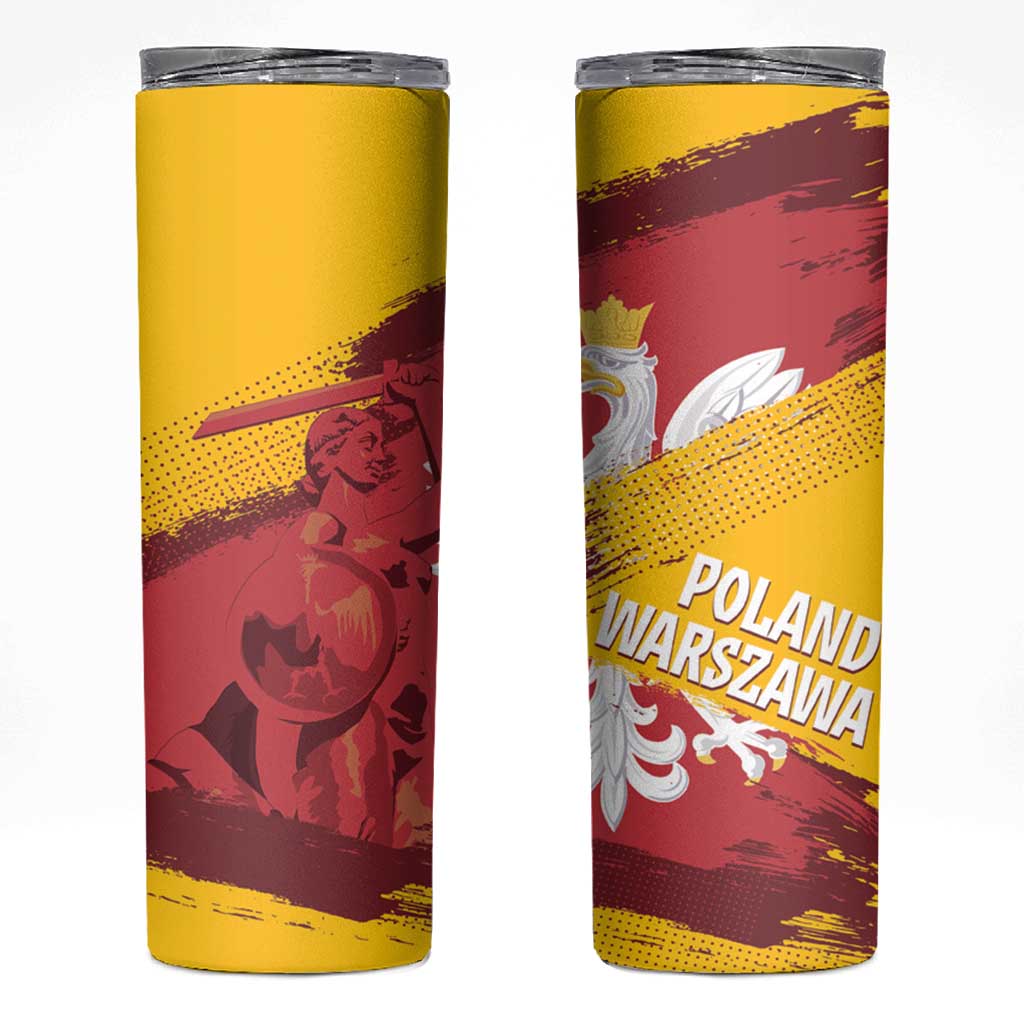 Mermaid of Warsaw Poland Skinny Tumbler Polish Capital City Grunge Style