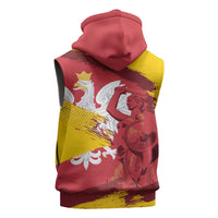 Mermaid of Warsaw Poland Sleeveless Zip Hoodie Polish Capital City Grunge Style