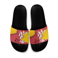 Mermaid of Warsaw Poland Slide Sandals Polish Capital City Grunge Style