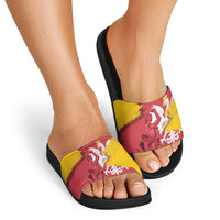 Mermaid of Warsaw Poland Slide Sandals Polish Capital City Grunge Style