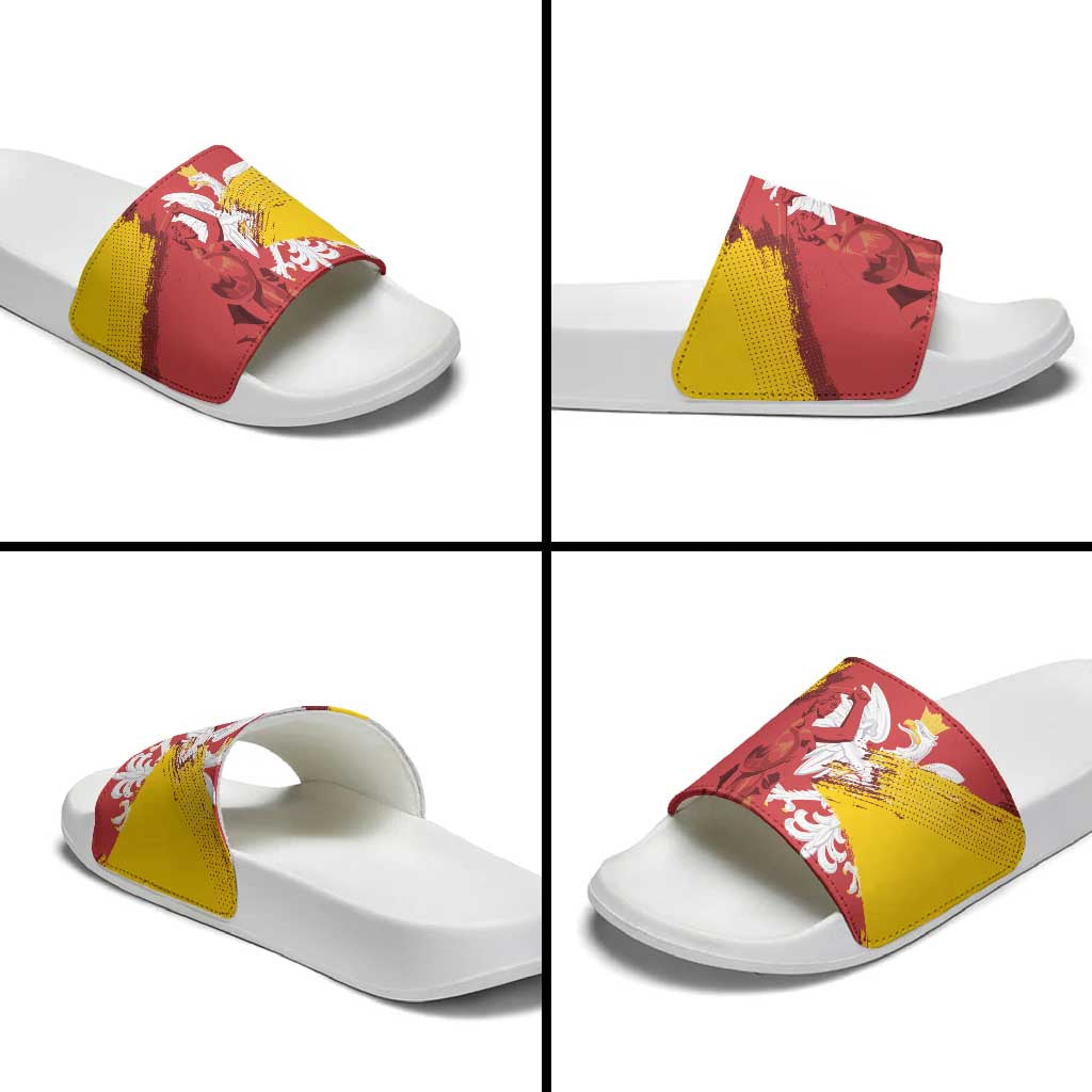 Mermaid of Warsaw Poland Slide Sandals Polish Capital City Grunge Style