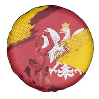Mermaid of Warsaw Poland Spare Tire Cover Polish Capital City Grunge Style