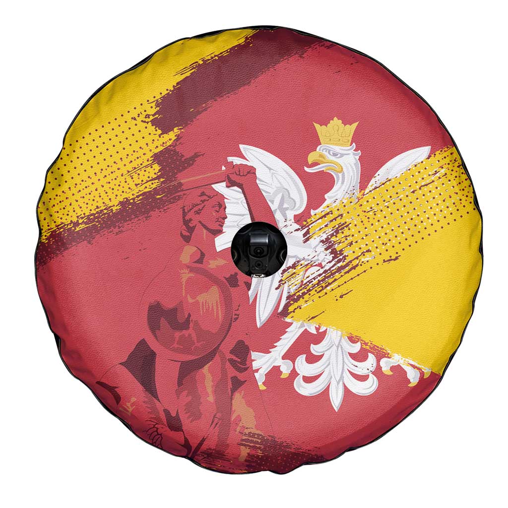 Mermaid of Warsaw Poland Spare Tire Cover Polish Capital City Grunge Style