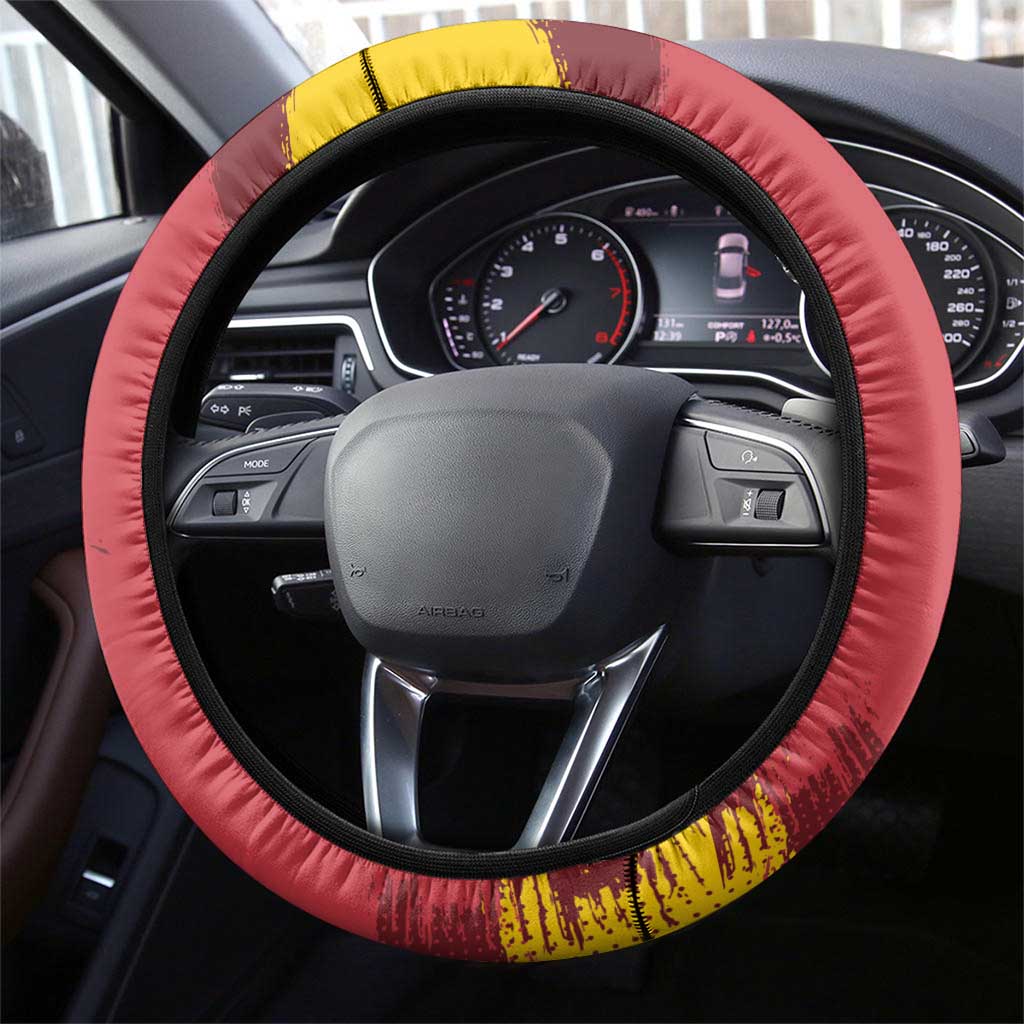 Mermaid of Warsaw Poland Steering Wheel Cover Polish Capital City Grunge Style