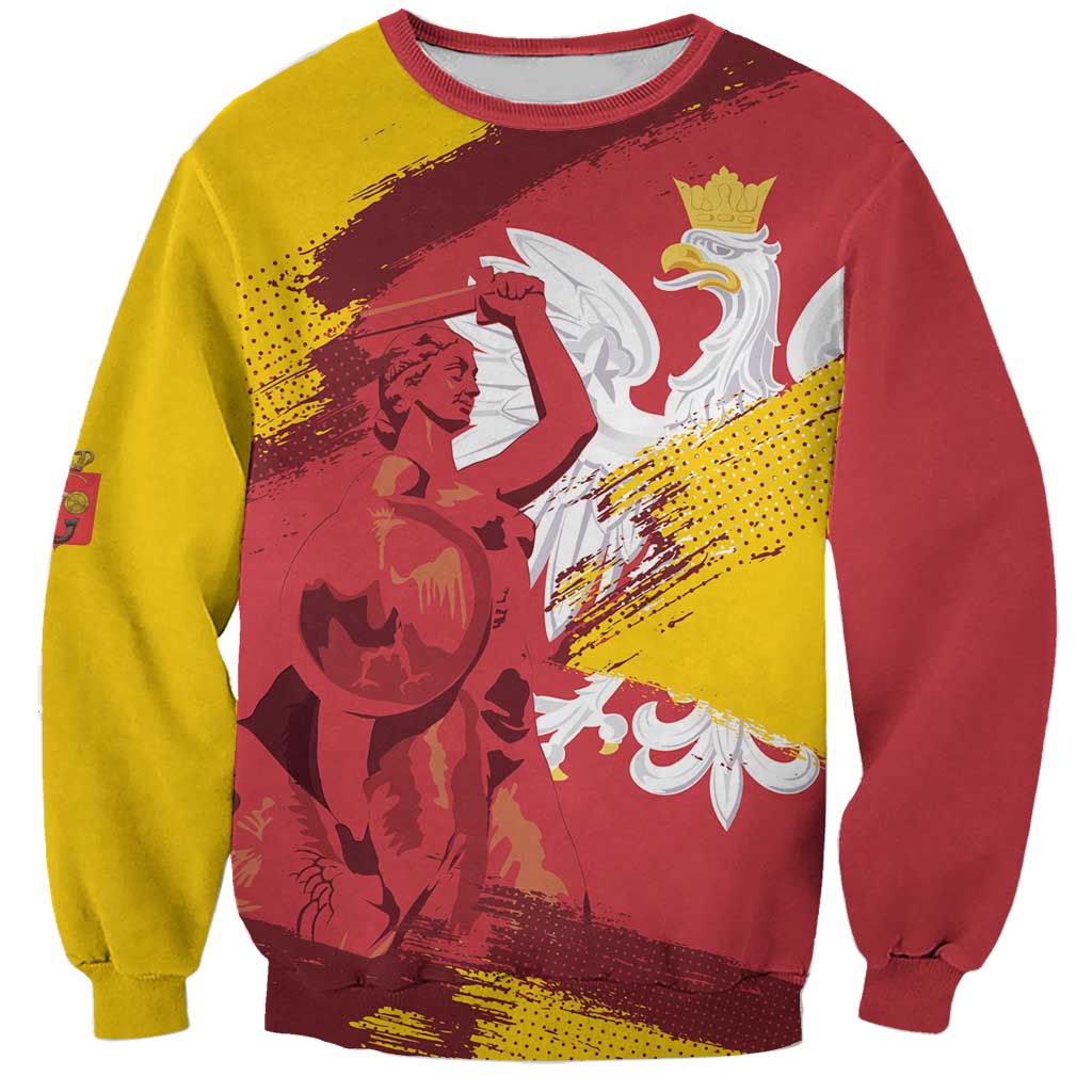 Mermaid of Warsaw Poland Sweatshirt Polish Capital City Grunge Style