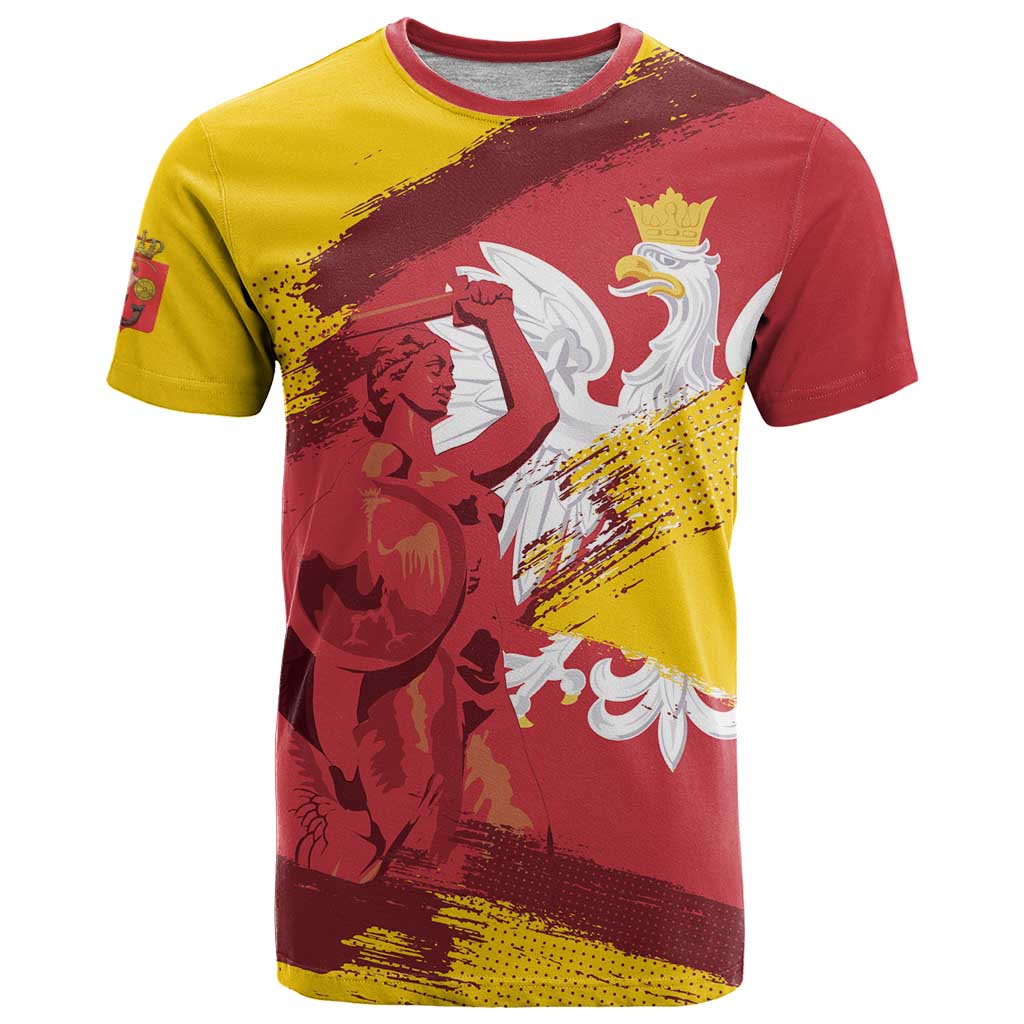 Mermaid of Warsaw Poland T Shirt Polish Capital City Grunge Style