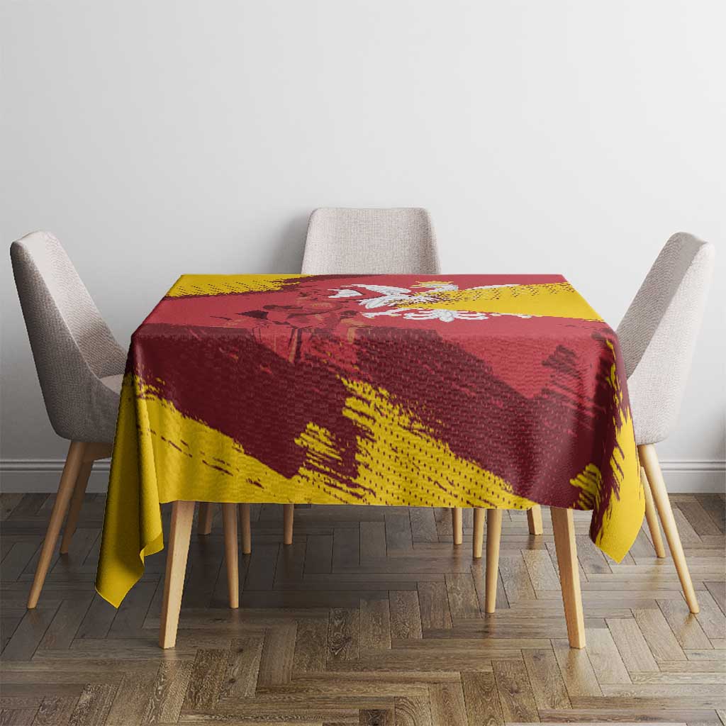 Mermaid of Warsaw Poland Tablecloth Polish Capital City Grunge Style