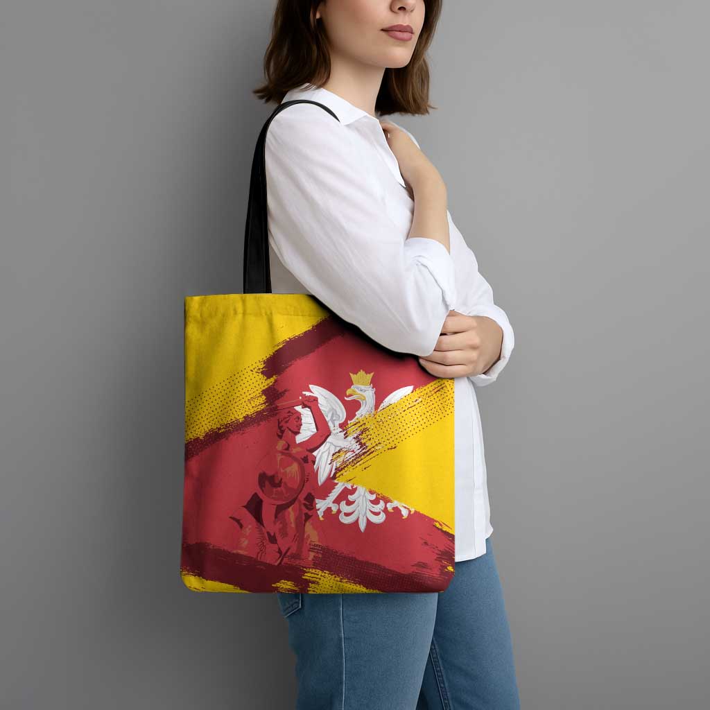 Mermaid of Warsaw Poland Tote Bag Polish Capital City Grunge Style