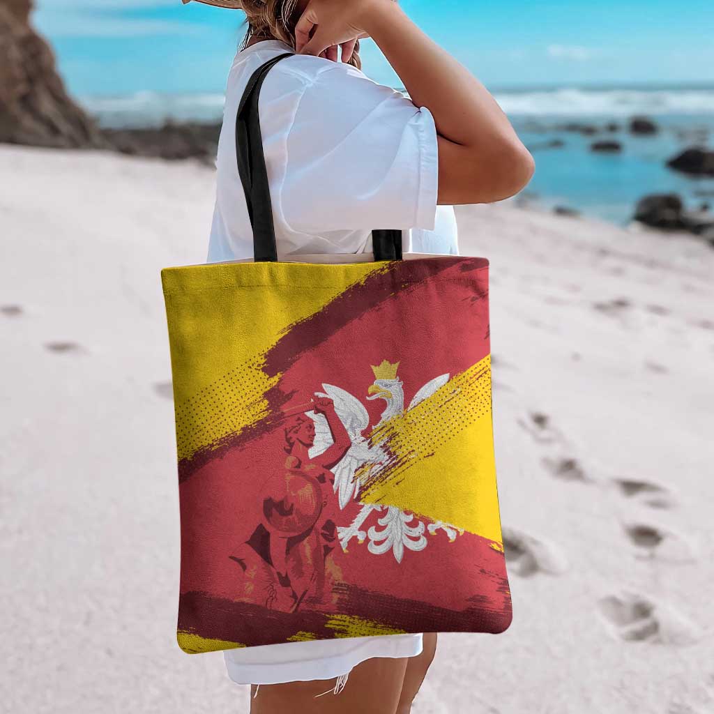 Mermaid of Warsaw Poland Tote Bag Polish Capital City Grunge Style