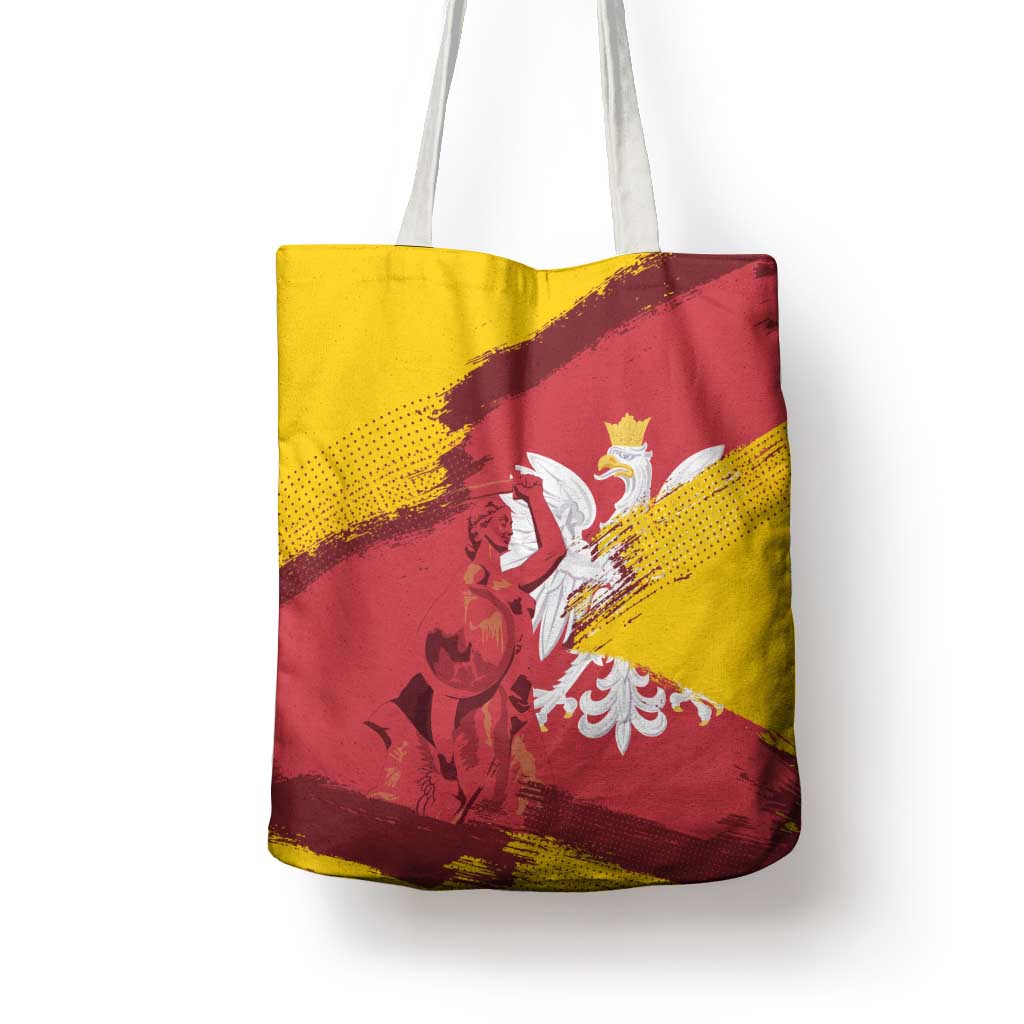 Mermaid of Warsaw Poland Tote Bag Polish Capital City Grunge Style
