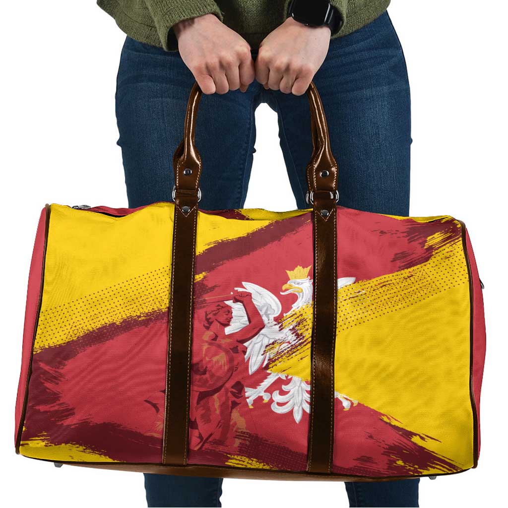 Mermaid of Warsaw Poland Travel Bag Polish Capital City Grunge Style