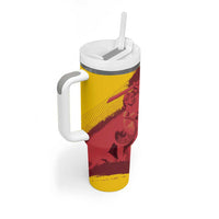 Mermaid of Warsaw Poland Tumbler With Handle Polish Capital City Grunge Style