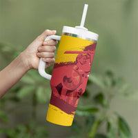 Mermaid of Warsaw Poland Tumbler With Handle Polish Capital City Grunge Style