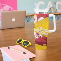 Mermaid of Warsaw Poland Tumbler With Handle Polish Capital City Grunge Style