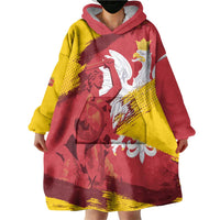 Mermaid of Warsaw Poland Wearable Blanket Hoodie Polish Capital City Grunge Style
