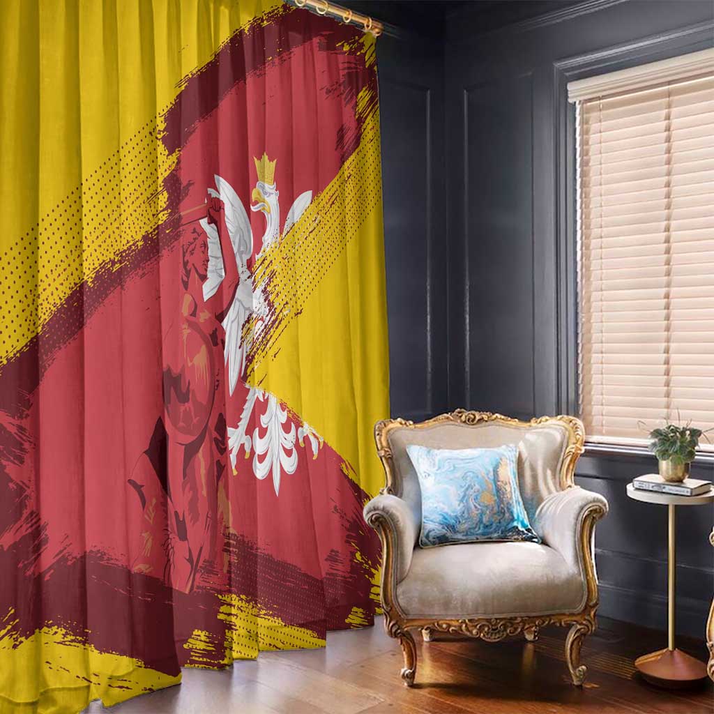 Mermaid of Warsaw Poland Window Curtain Polish Capital City Grunge Style