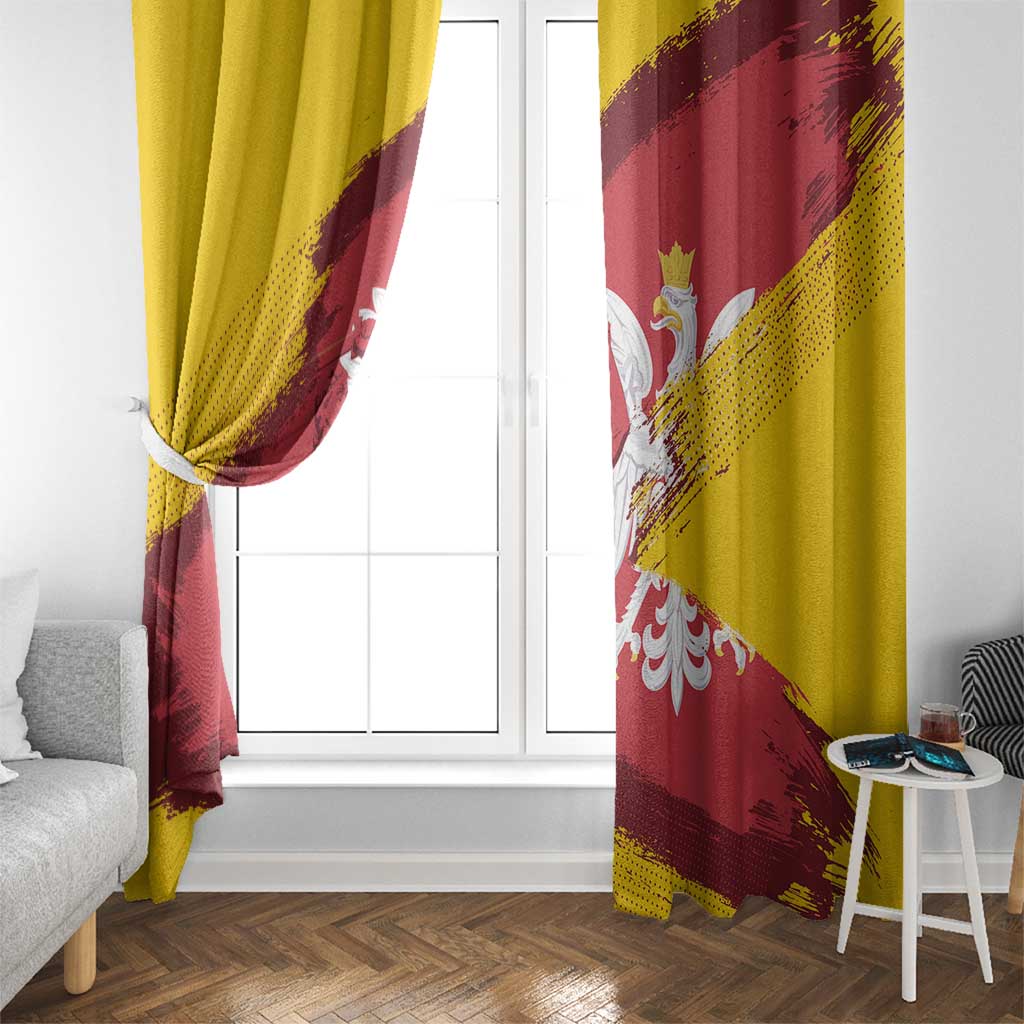 Mermaid of Warsaw Poland Window Curtain Polish Capital City Grunge Style