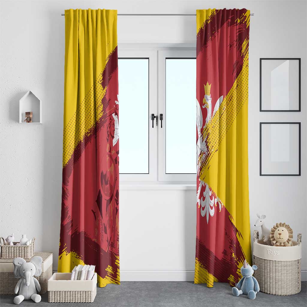 Mermaid of Warsaw Poland Window Curtain Polish Capital City Grunge Style
