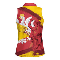 Mermaid of Warsaw Poland Women Sleeveless Polo Shirt Polish Capital City Grunge Style