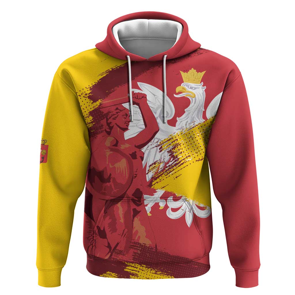 Mermaid of Warsaw Poland Zip Hoodie Polish Capital City Grunge Style