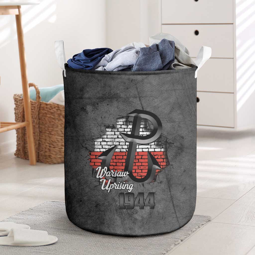 Warsaw Uprising 1944 Poland Laundry Basket Polish Anchor Kotwica